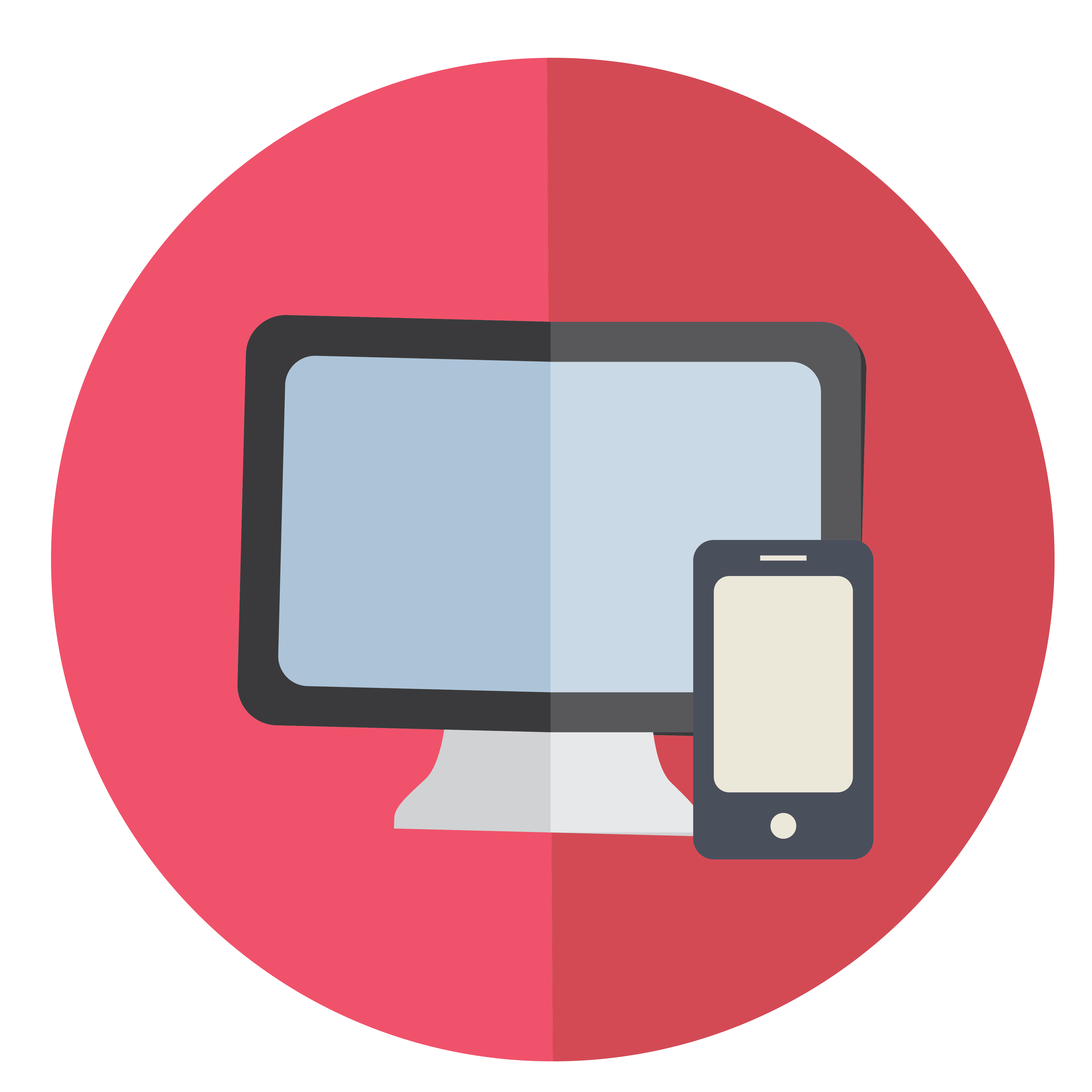 illustration of a desktop computer and mobile phone