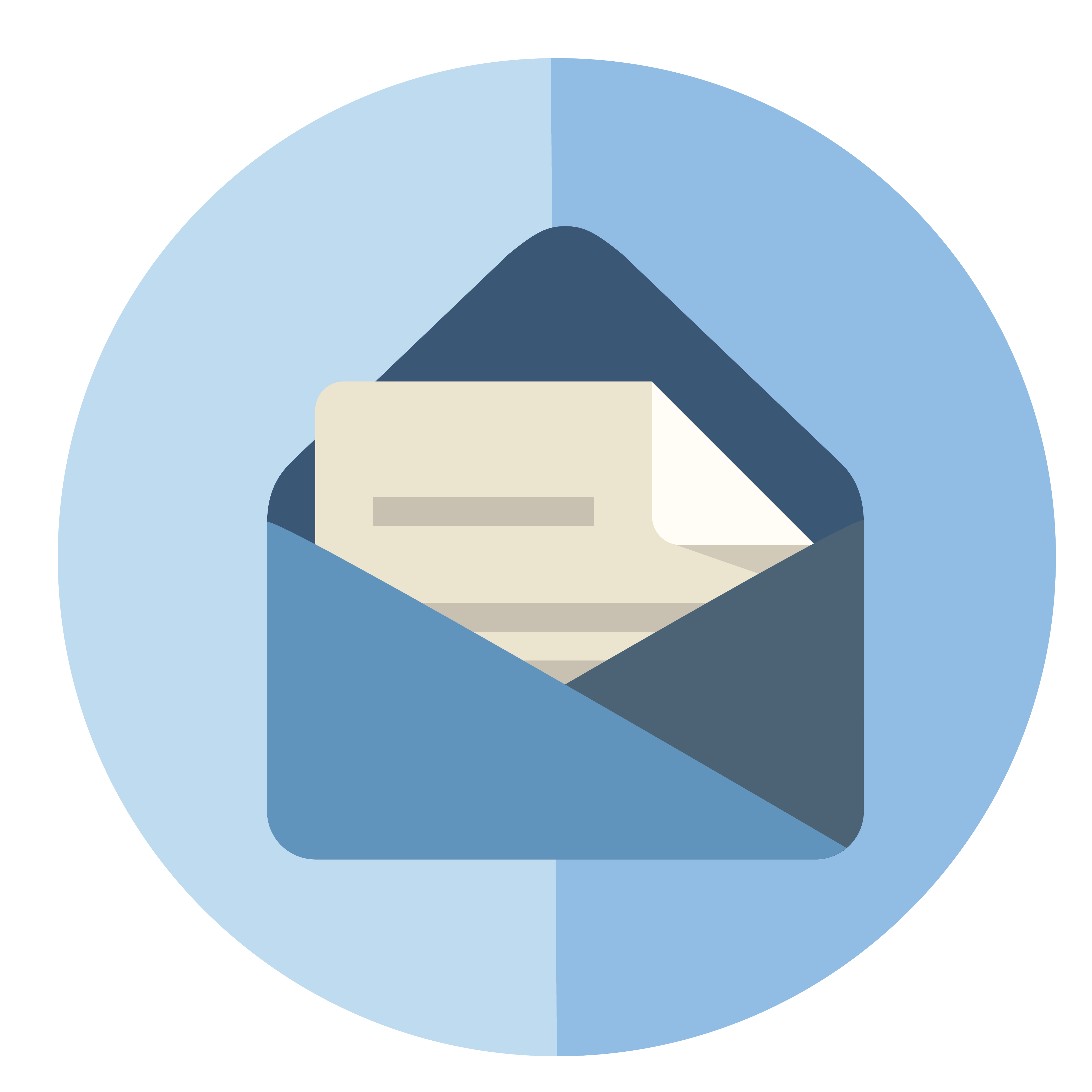 Communication illustration of a letter in an envelope