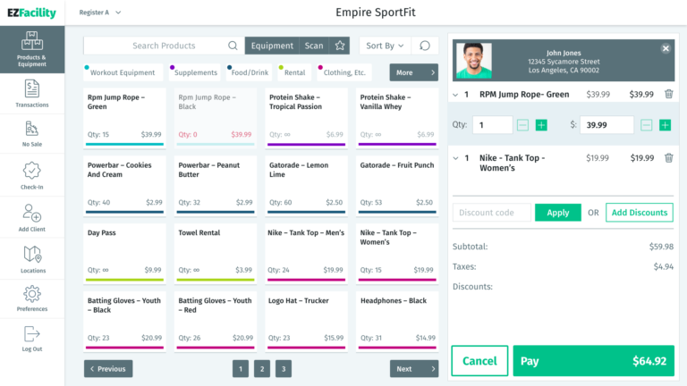 Point of Sale by EZFacility Point of Sale by EZFacility